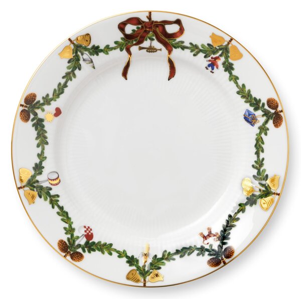 Porcelánový talíř Star Fluted Christmas 21 cm