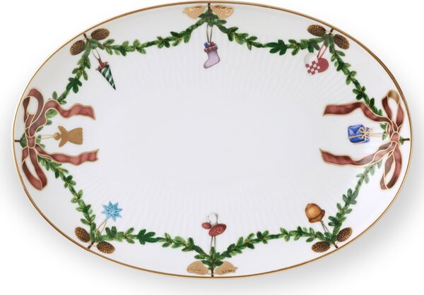 Vánoční servírovací talíř Star Fluted Christmas 21,5 cm