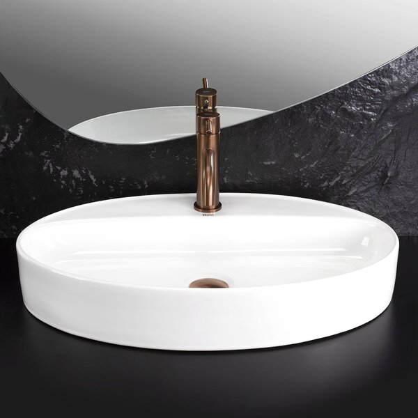 Rea Nastazja, umyvadlo na desku 610x375x105 mm, bílá lesklá, REA-U6359