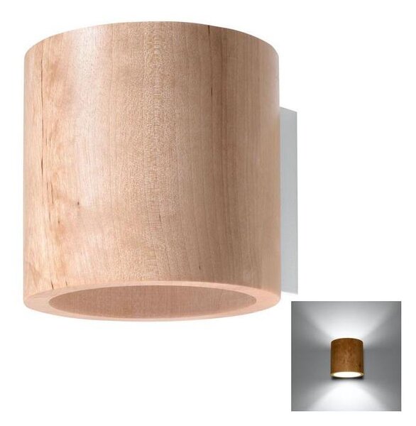 Sollux SL.0490 - Nástěnné svítidlo ORBIS 1xG9/40W/230V dřevo