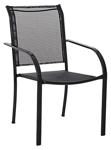 Sunfun Zahradní židle Lea, 66 × 56 × 86 cm, ocel, černá