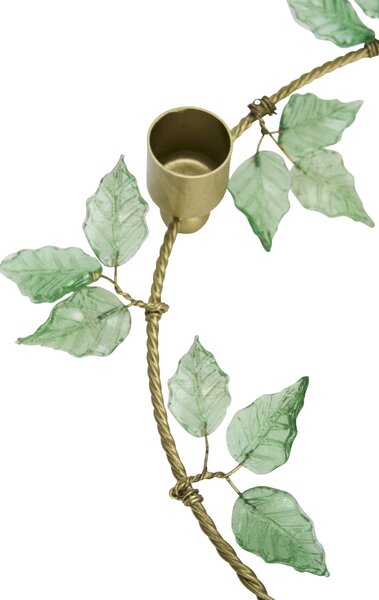 Adventní svícen Glass Leaves Ø 25 cm