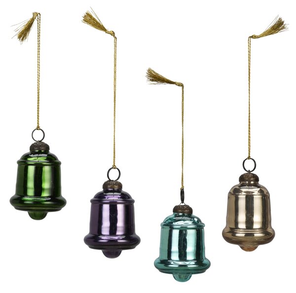 Skleněná vánoční ozdoba Christmas Bell Zelená
