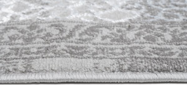 Makro Abra Kusový koberec klasický PALERMO E062A šedý bílý Rozměr: 80x150 cm