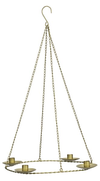 Závěsný adventní svícen Antique Brass