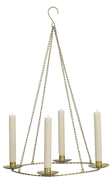 Závěsný adventní svícen Antique Brass