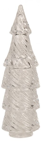 Skleněná nádoba s víčkem vánoční stromeček – 7x24 cm