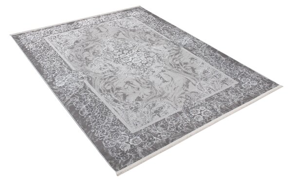 Makro Abra Kusový koberec klasický PALERMO E060A šedý bílý Rozměr: 120x170 cm