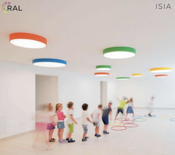 ACB Iluminacion Stropní LED svítidlo ISIA, 67W, ø 80 cm, CRI90, CCT switch 2700-4000K Stmívání, řízení: ON/OFF (bez stmívání), Baldachýn: Černá
