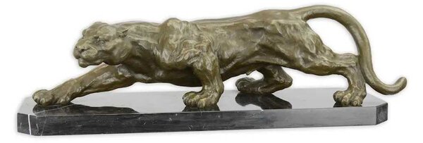 Bronzová socha soška ČÍHAJÍCÍ PUMA/PANTER