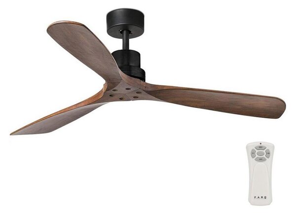 FARO 33516DC-Stropní ventilátor LANTAU černá/hnědá pr. 132 cm + dálkové ovládání