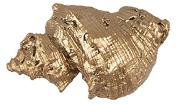 Zlatá plastová úchytka mušle s dirkami Rousseau III– 4x3x3 cm