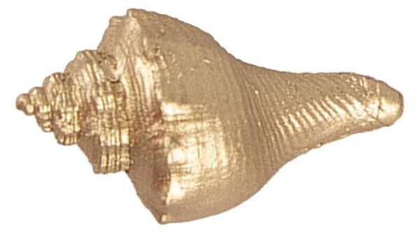 Zlatá plastová úchytka mušle Rousseau IV– 5x3x3 cm