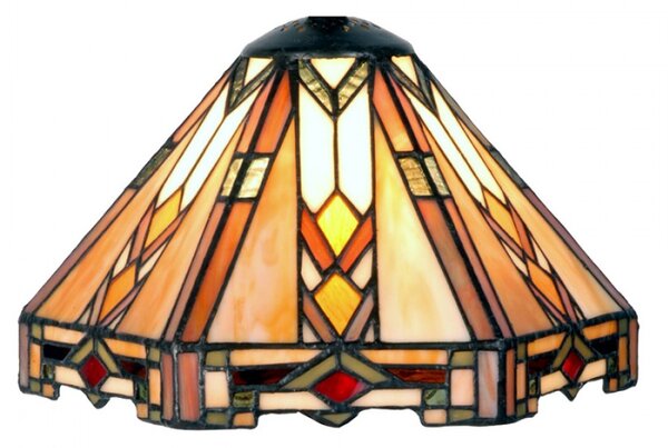 Béžové skleněné stínidlo lampy Tiffany Joos – 25x25 cm