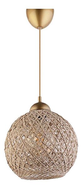Lustr na lanku JUTE 1xE27/60W/230V béžová