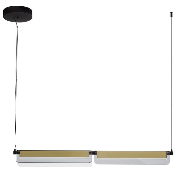 Zlaté závěsné LED světlo Nova Luce Apnea 93 cm