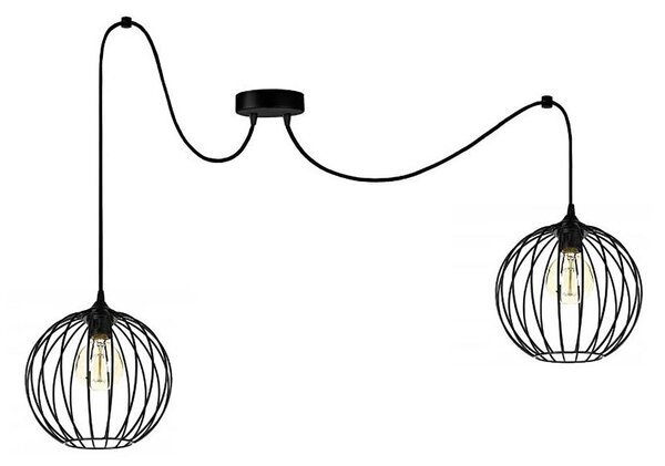 Lustr na lanku MATT 2xE27/60W/230V pavouk