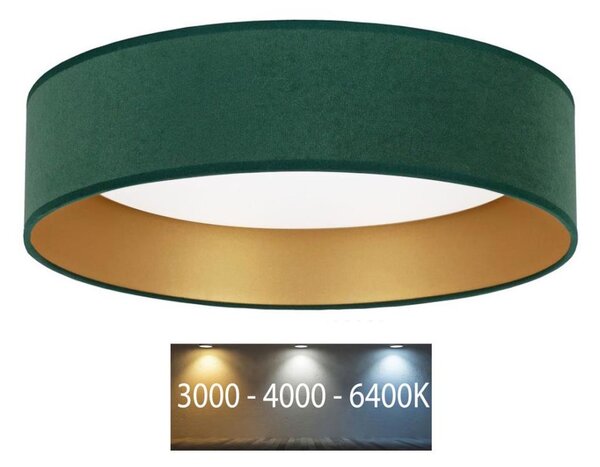Brilagi - LED Stropní svítidlo VELVET LED/24W/230V 3000/4000/6400K zelená/zlatá