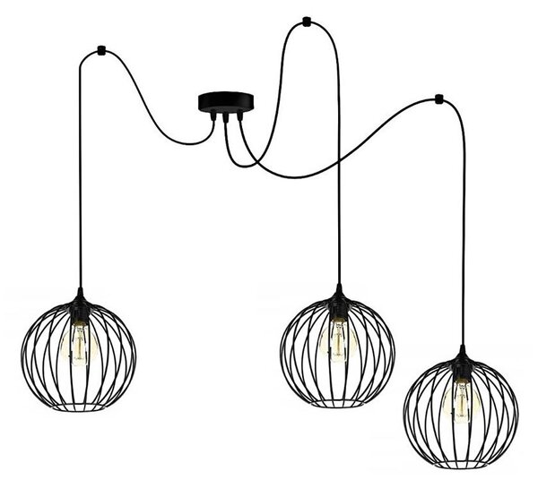 Lustr na lanku MATT 3xE27/60W/230V pavouk