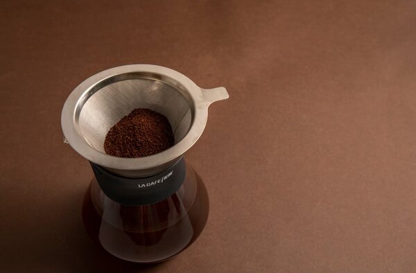 Překapávač na kávu z borosilikátového skla s filtrem z nerezové oceli 0.4 l La Cafetiere - Kitchen Craft