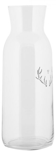 Skleněná karafa na vodu s parohy a srdíčkem Natural Winter Vibes – 1000 ml
