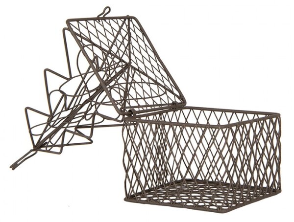 Drátěná dekorace vánoční stromek s dárkem Filaire – 9x9x22 cm