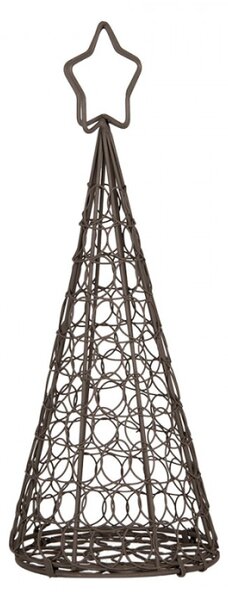 Drátěná dekorace vánoční stromek s hvězdou Filaire – 13x32 cm
