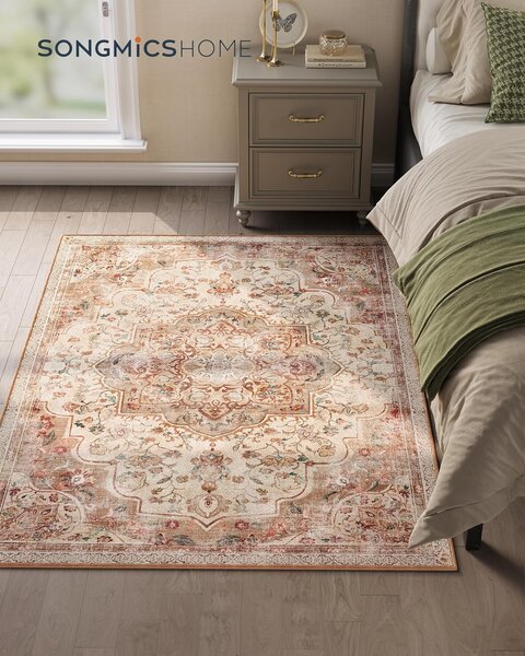 SONGMICS Kusový koberec FALCON 150x80 cm cappuccino/béžový
