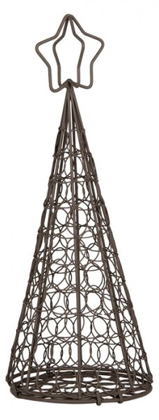Drátěná dekorace vánoční stromek s hvězdou Filaire – 13x32 cm