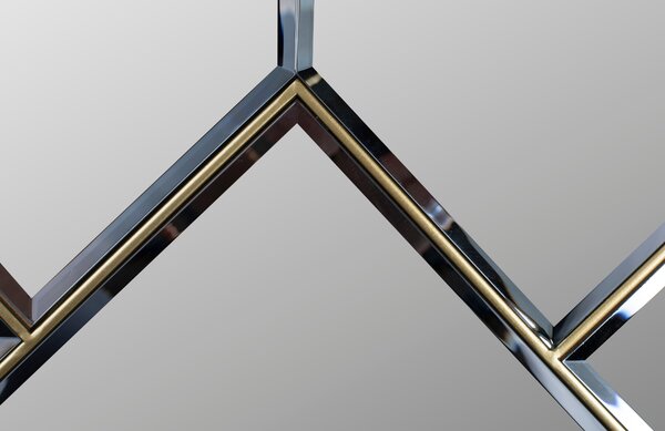 Zlaté kovové závěsné zrcadlo DUTCHBONE MIYU 107 x 51 cm