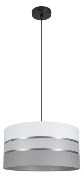 Lustr na lanku CORAL 1xE27/60W/230V pr. 40 cm bílá/šedá