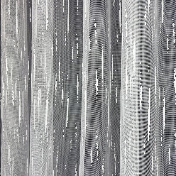 Ervi žakárová záclona bílá s riasiacou páskou 7002 - 250x200 cm