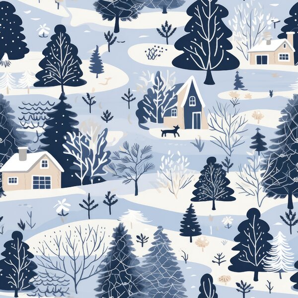 Flanelové povlečení SNOWY VALLEY modré Rozměr povlečení: 70 x 90 cm | 140 x 200 cm