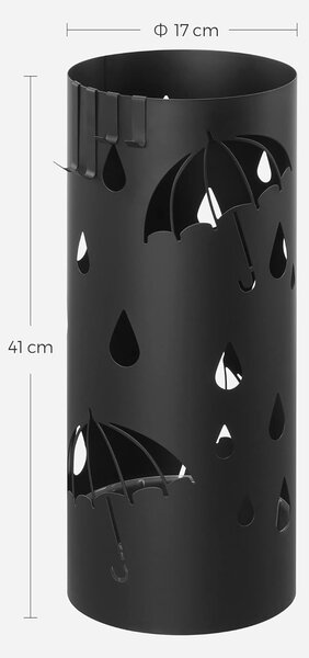 SONGMICS Stojan na deštníky Terra 41 cm černý