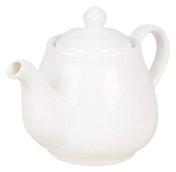 Bílá porcelánová konvice na čaj Albart – 800 ml