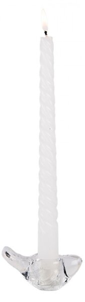 Skleněný svícen ve tvaru ptáčka – 8x4x5 cm