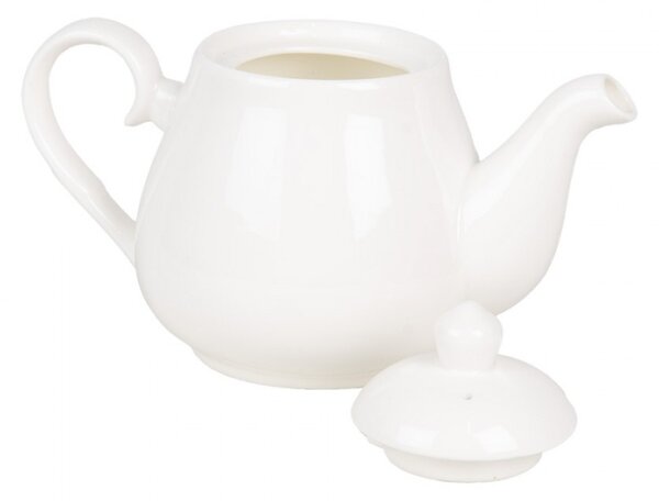 Bílá porcelánová konvice na čaj Albart – 800 ml