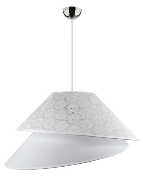 Duolla - Lustr na lanku COCO 1xE27/40W/230V pr. 50 cm bílá