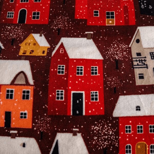 Mikroplyšové povlečení SNOWY VILLAGE barevné Rozměr povlečení: 2 ks 70 x 90 cm | 200 x 220 cm