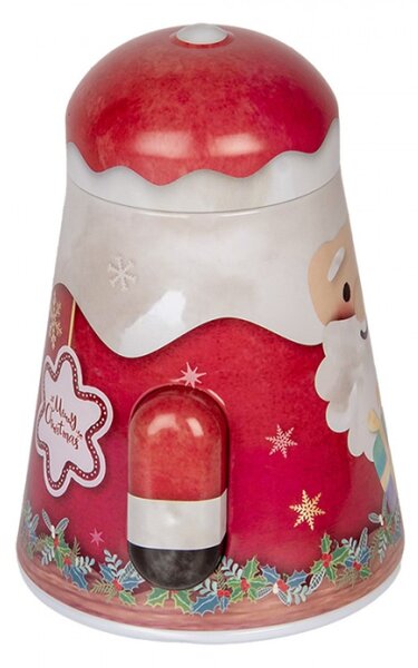Tvarovaná kovová krabička Santa Clause – 12x10x15 cm