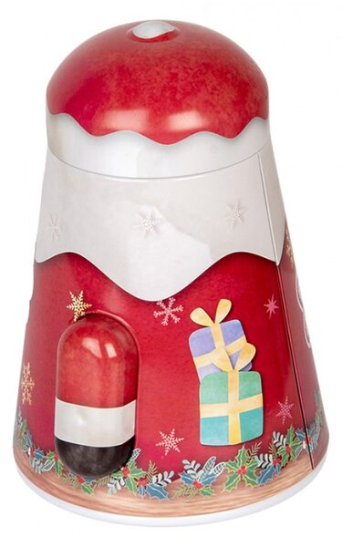 Tvarovaná kovová krabička Santa Clause – 12x10x15 cm