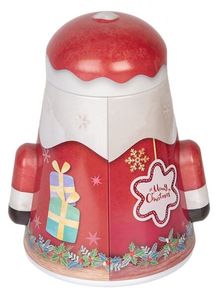 Tvarovaná kovová krabička Santa Clause – 12x10x15 cm