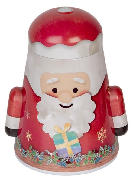 Tvarovaná kovová krabička Santa Clause – 12x10x15 cm