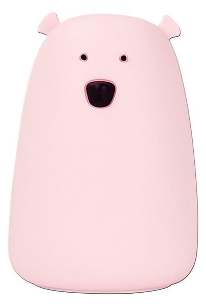 LED RGB Dětská dotyková lampička BEAR LED/0,8W/5V růžová + USB