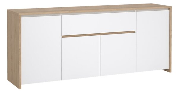 Bílá/v přírodní barvě komoda v dekoru dubu 197x84x48 cm Next – Tvilum