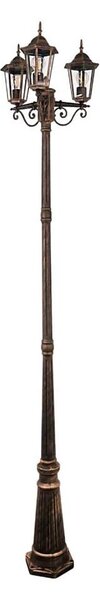 Venkovní lampa 3xE27/20W/230V IP43 2,58 m patina