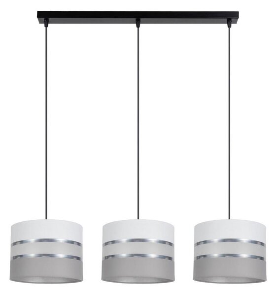 Lustr na lanku CORAL 3xE27/60W/230V bílá/šedá