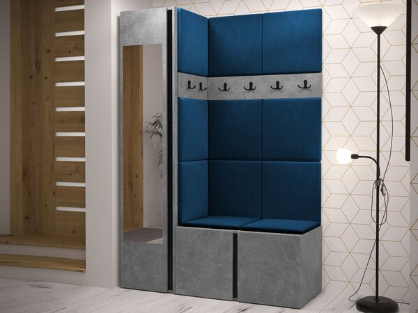 Předsíň Tavasz X, Barva: ořech warmia / ořech warmia + černá, Barva látek:: Polo 889 5903211547744