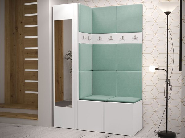 Předsíň Tavasz X, Barva: ořech warmia / ořech warmia + černá, Barva látek:: Polo 889 5903211547744