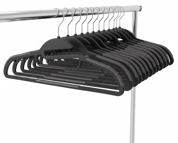 Plastová ramínka na oblečení 41 cm sada 30ks SPRINGOS HG0079 černá